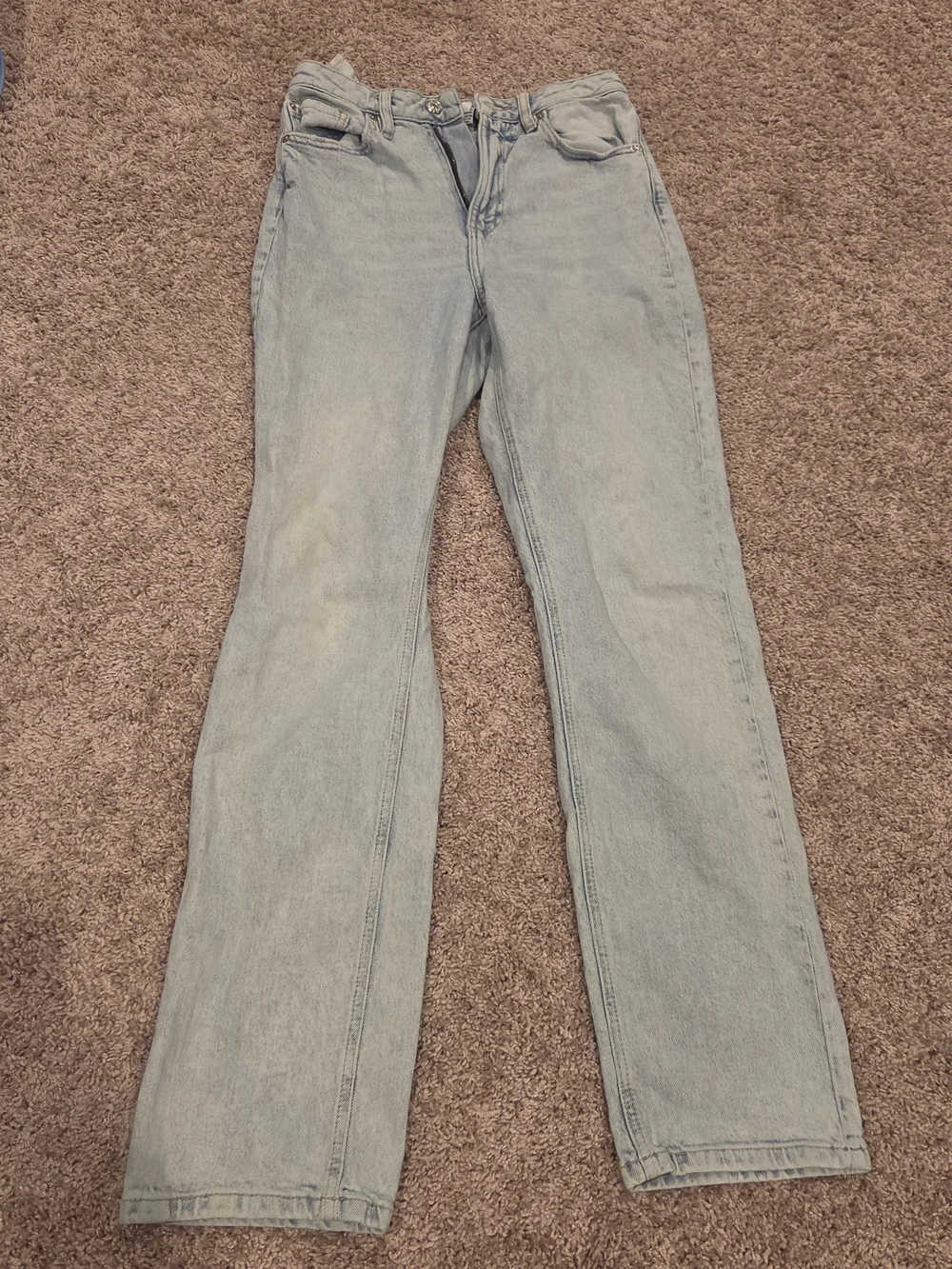 Forever 21 Light Blue Straight-Leg Women's Jeans